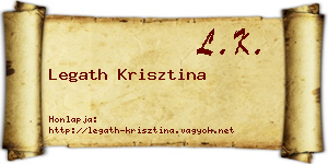 Legath Krisztina névjegykártya
