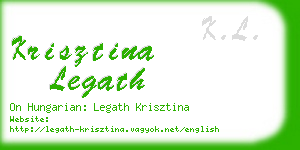 krisztina legath business card